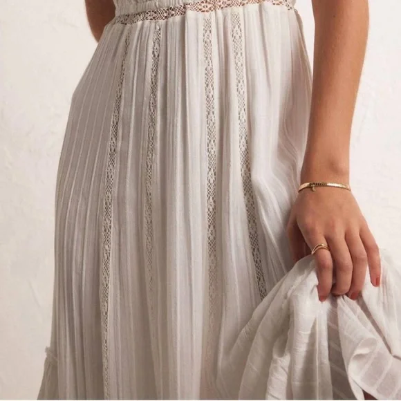New Z Supply Rose White Maxi Dress XS - Picture 3 of 8